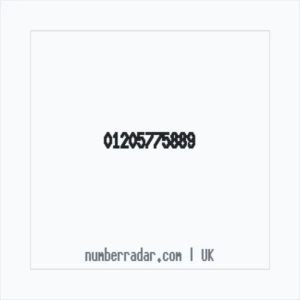 Reverse number check for +44 1205 775889 — who called me?