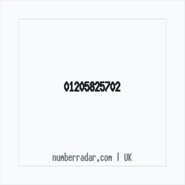 Reverse number check for +44 1205 825702 — who called me?