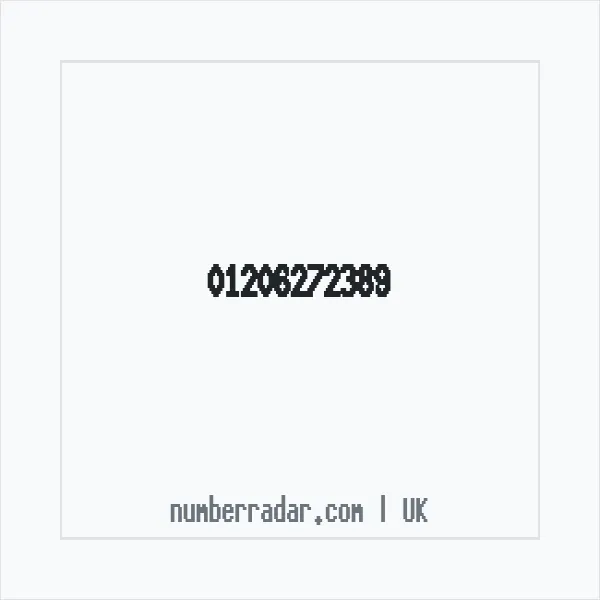 Reverse number check for +44 1206 272389 — who called me?
