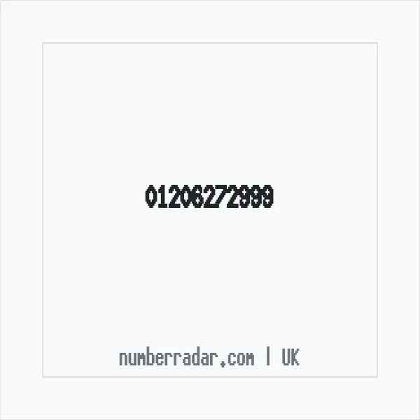 Reverse number check for +44 1206 272999 — who called me?