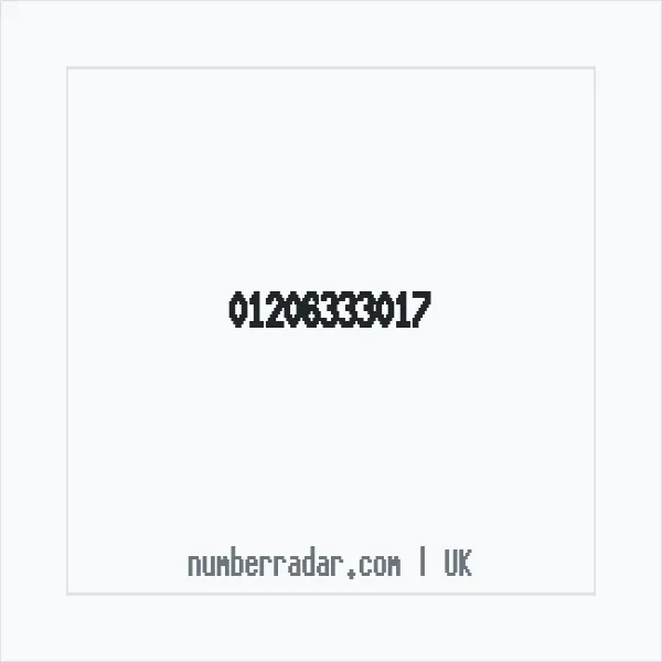 Reverse number check for +44 1206 333017 — who called me?