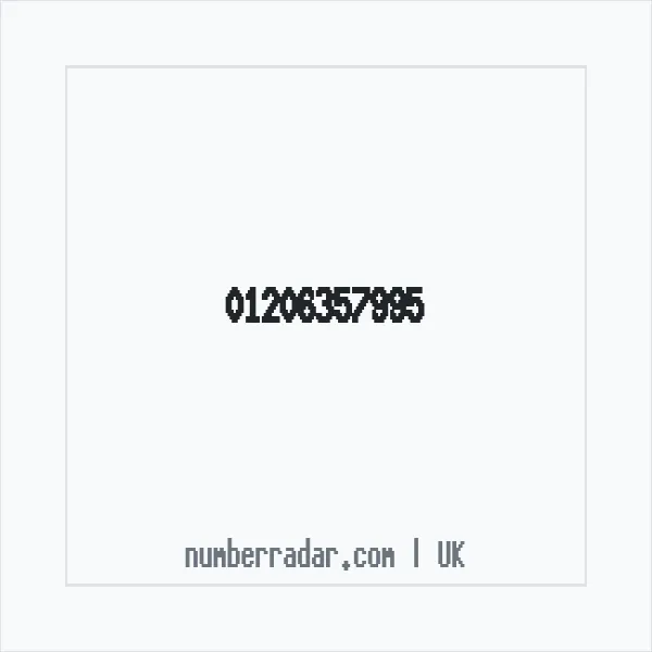 Reverse number check for +44 1206 357995 — who called me?