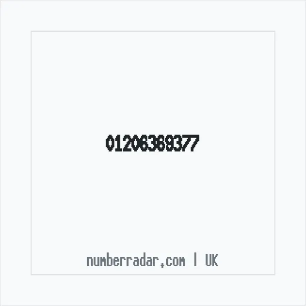 Reverse number check for +44 1206 369377 — who called me?