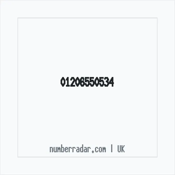 Reverse number check for +44 1206 550534 — who called me?