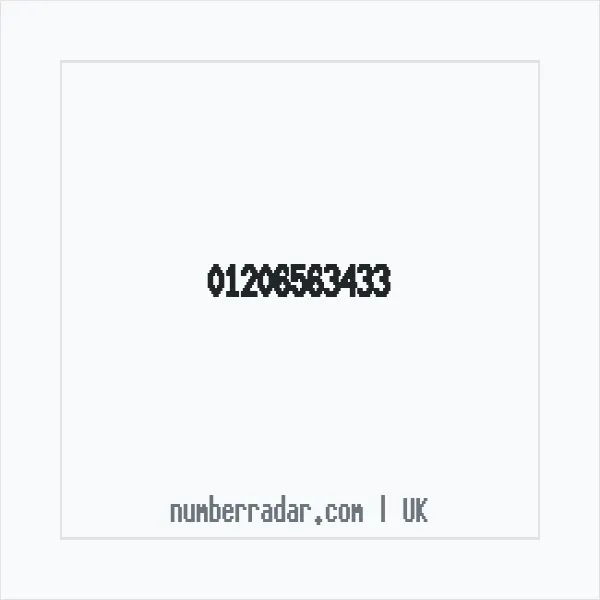 Reverse number check for +44 1206 563433 — who called me?