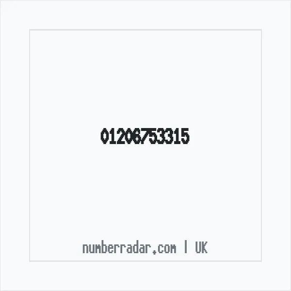 Reverse number check for +44 1206 753315 — who called me?