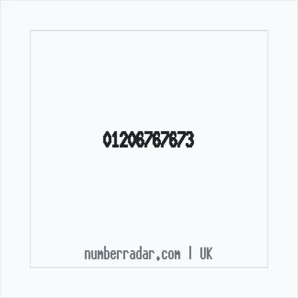 Reverse number check for +44 1206 767673 — who called me?