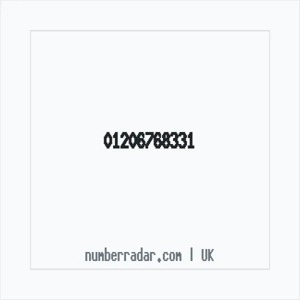 Reverse number check for +44 1206 768331 — who called me?