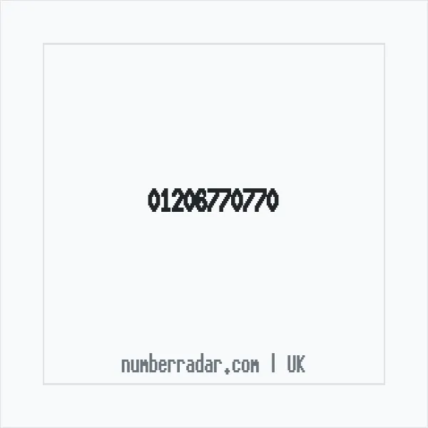 Reverse number check for +44 1206 770770 — who called me?