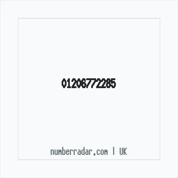 Reverse number check for +44 1206 772285 — who called me?