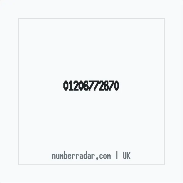 Reverse number check for +44 1206 772670 — who called me?