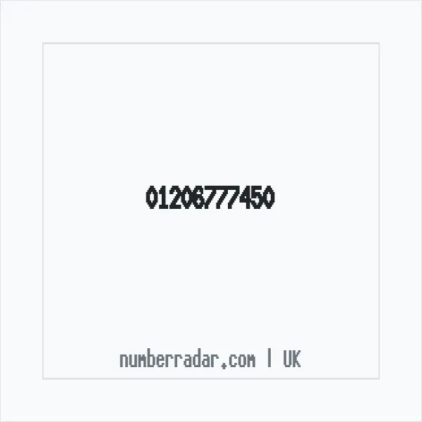 Reverse number check for +44 1206 777450 — who called me?