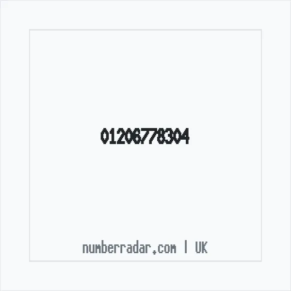 Reverse number check for +44 1206 778304 — who called me?