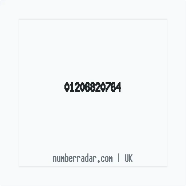 Reverse number check for +44 1206 820764 — who called me?