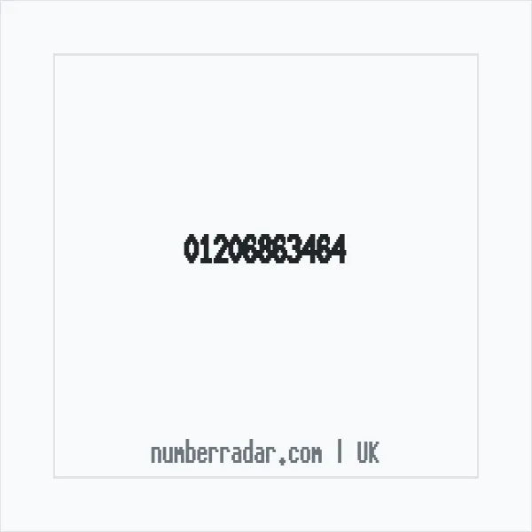 Reverse number check for +44 1206 863464 — who called me?
