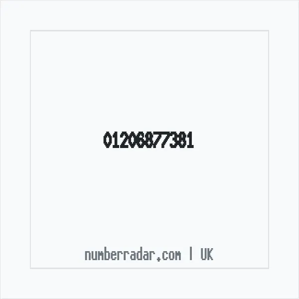 Reverse number check for +44 1206 877381 — who called me?
