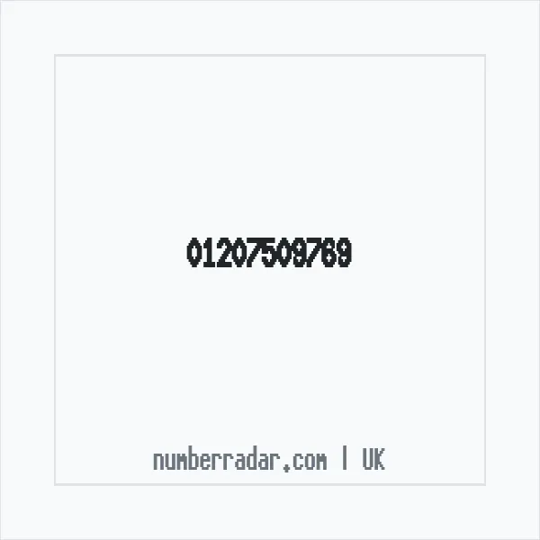 Reverse number check for +44 1207 509769 — who called me?