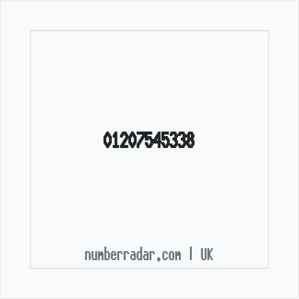 Reverse number check for +44 1207 545338 — who called me?
