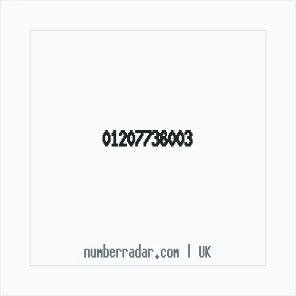 Reverse number check for +44 1207 736003 — who called me?