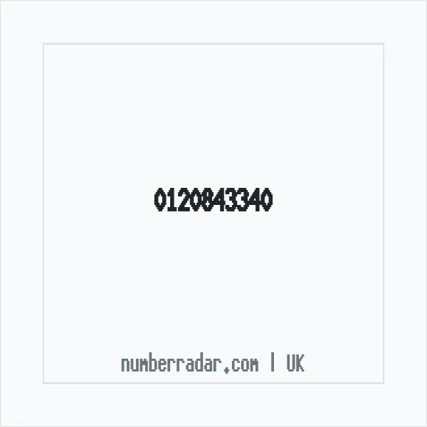 Reverse number check for +44 120843340 — who called me?