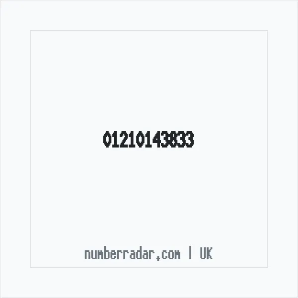 Reverse number check for +44 121 014 3833 — who called me?
