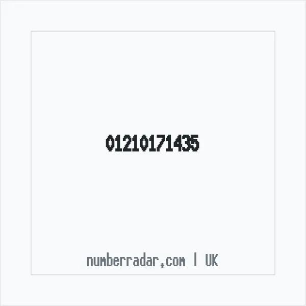 Reverse number check for +44 121 017 1435 — who called me?