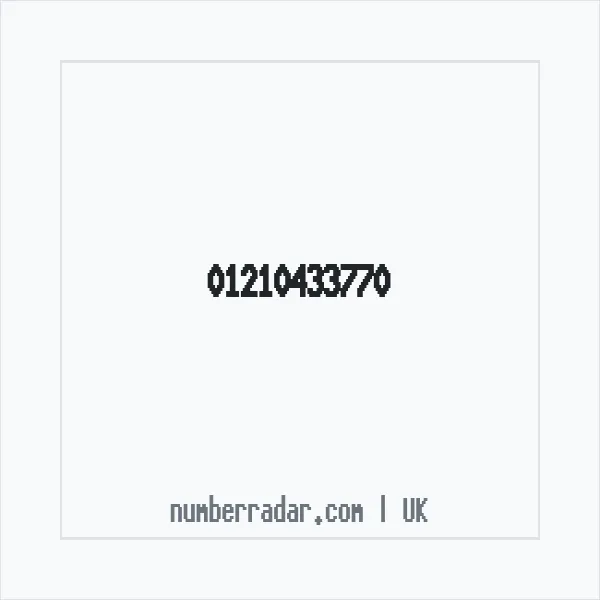 Reverse number check for +44 121 043 3770 — who called me?