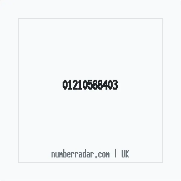 Reverse number check for +44 121 056 6403 — who called me?