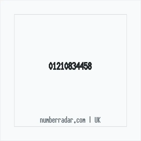 Reverse number check for +44 121 083 4458 — who called me?