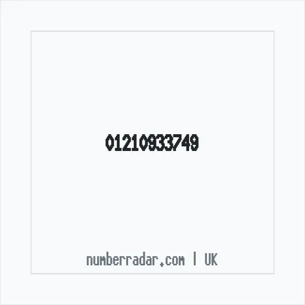 Reverse number check for +44 121 093 3749 — who called me?