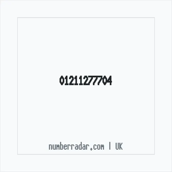 Reverse number check for +44 121 127 7704 — who called me?