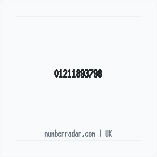 Reverse number check for +44 121 189 3798 — who called me?