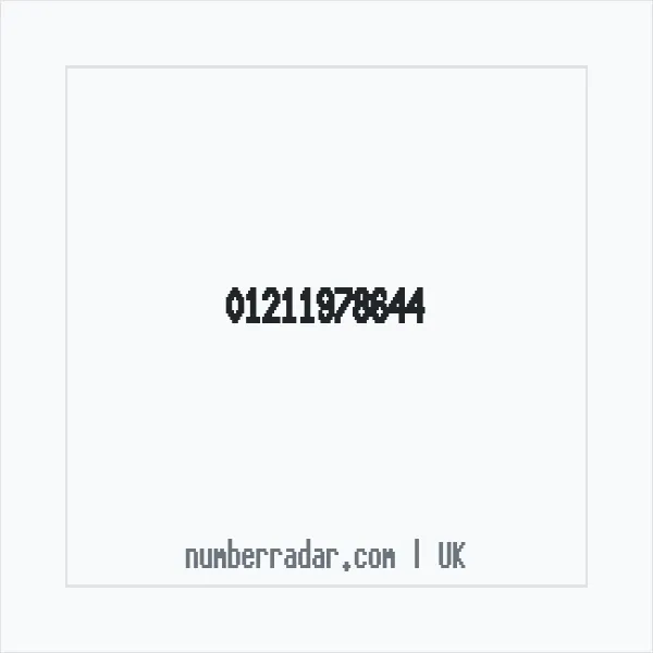 Reverse number check for +44 121 197 8644 — who called me?