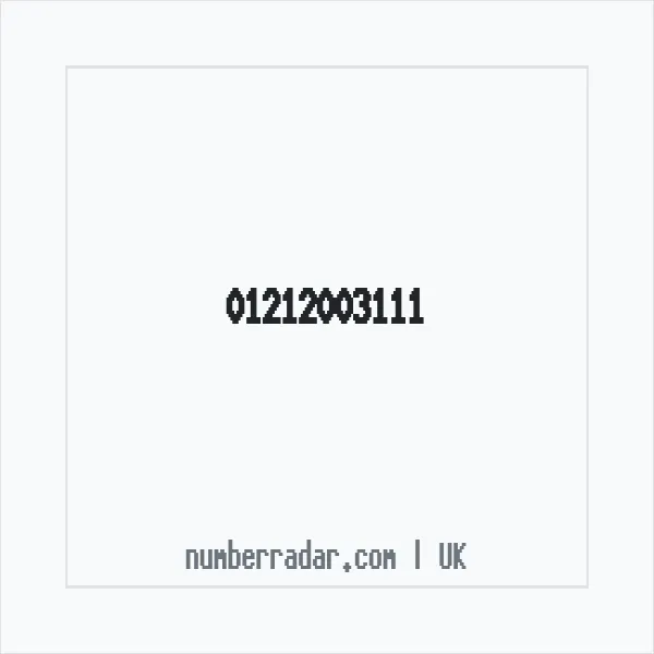Reverse number check for +44 121 200 3111 — who called me?