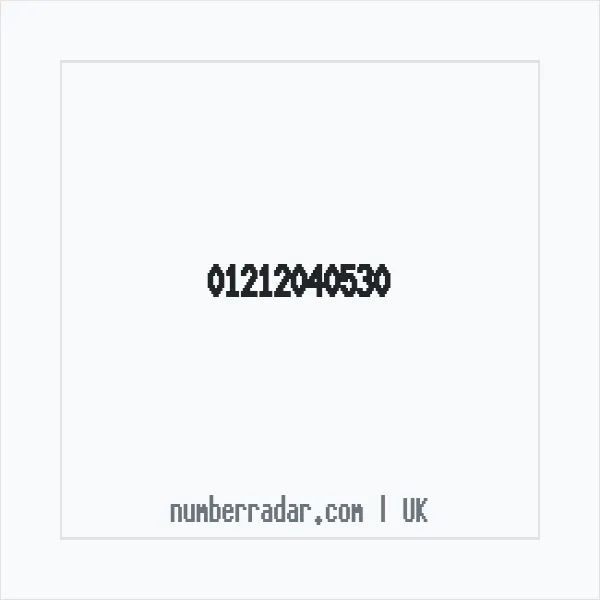 Reverse number check for +44 121 204 0530 — who called me?