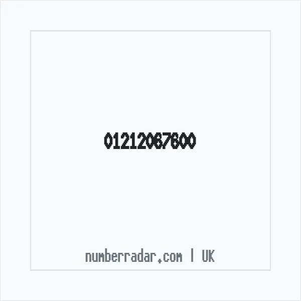 Reverse number check for +44 121 206 7600 — who called me?
