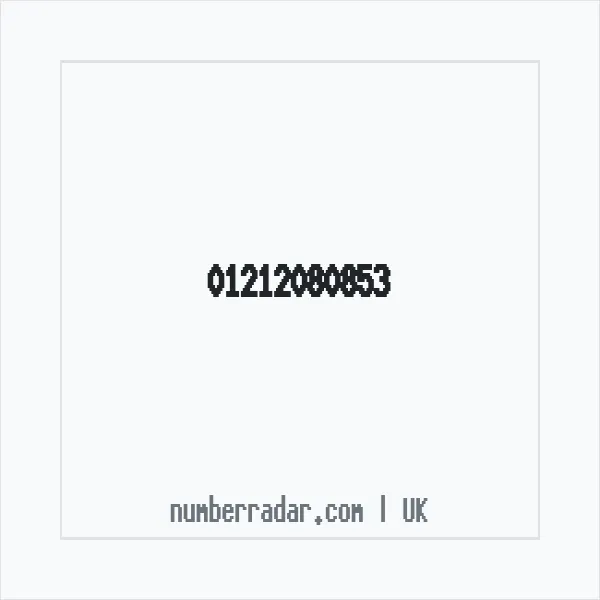 Reverse number check for +44 121 208 0853 — who called me?