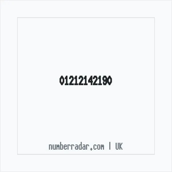 Reverse number check for +44 121 214 2190 — who called me?