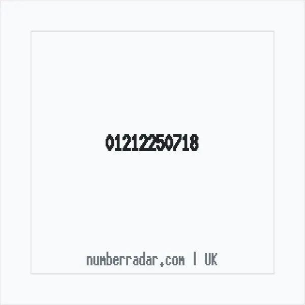 Reverse number check for +44 121 225 0718 — who called me?