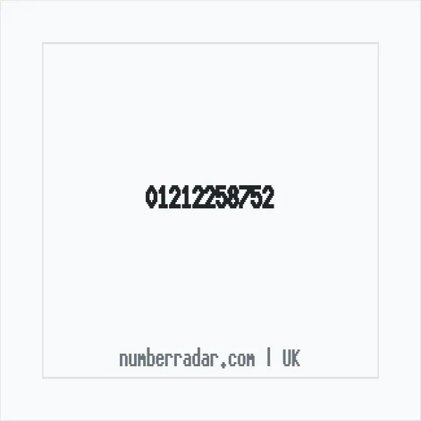 Reverse number check for +44 121 225 8752 — who called me?