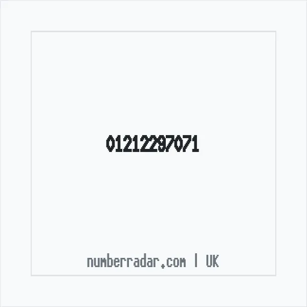 Reverse number check for +44 121 229 7071 — who called me?