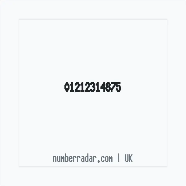Reverse number check for +44 121 231 4875 — who called me?