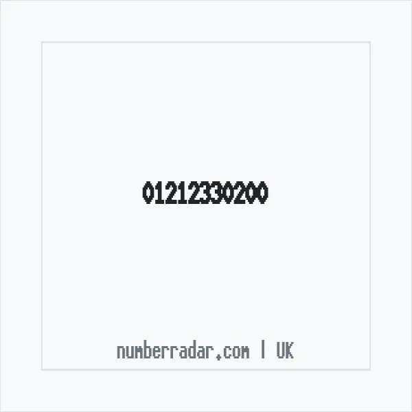 Reverse number check for +44 121 233 0200 — who called me?