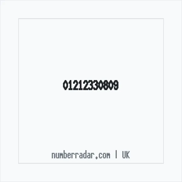Reverse number check for +44 121 233 0809 — who called me?