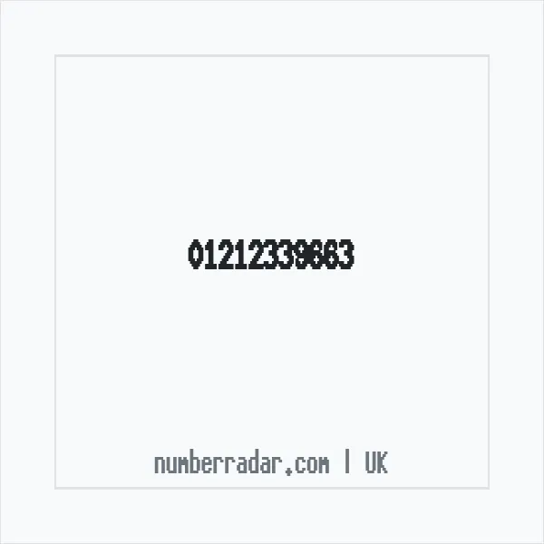 Reverse number check for +44 121 233 9663 — who called me?