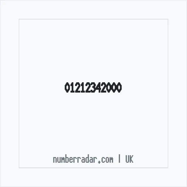 Reverse number check for +44 121 234 2000 — who called me?