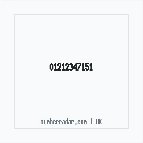 Reverse number check for +44 121 234 7151 — who called me?