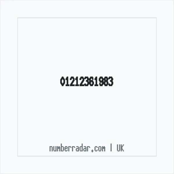 Reverse number check for +44 121 236 1983 — who called me?