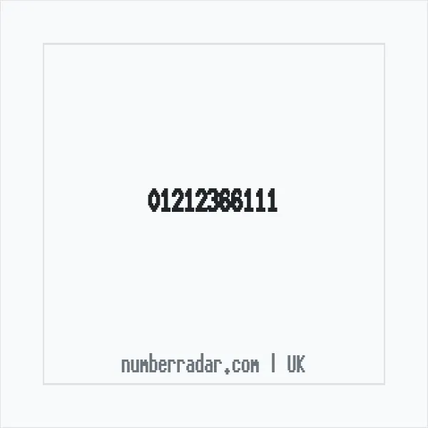 Reverse number check for +44 121 236 6111 — who called me?
