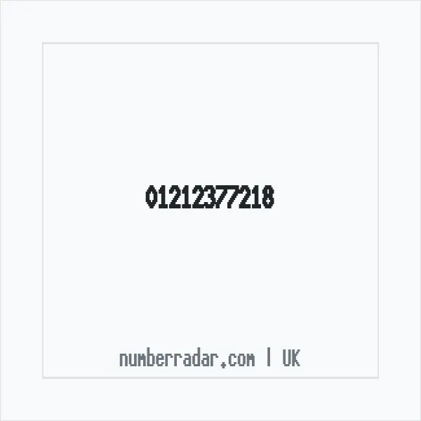 Reverse number check for +44 121 237 7218 — who called me?